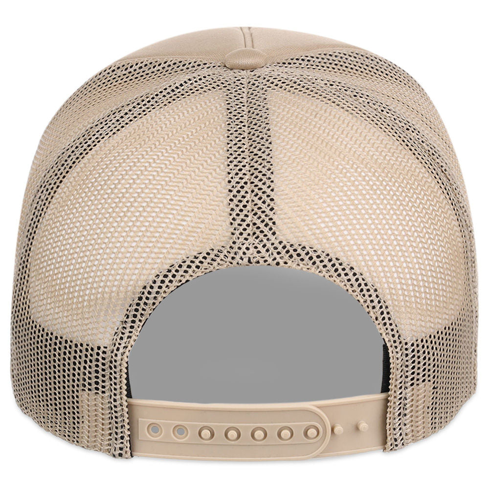 Crowns By Lids Screen Foam Trucker Cap - Tan/Tan