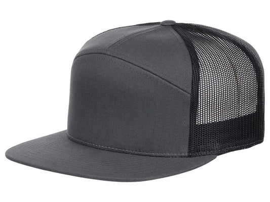Richardson 168 7 Panel Trucker - Charcoal/Black