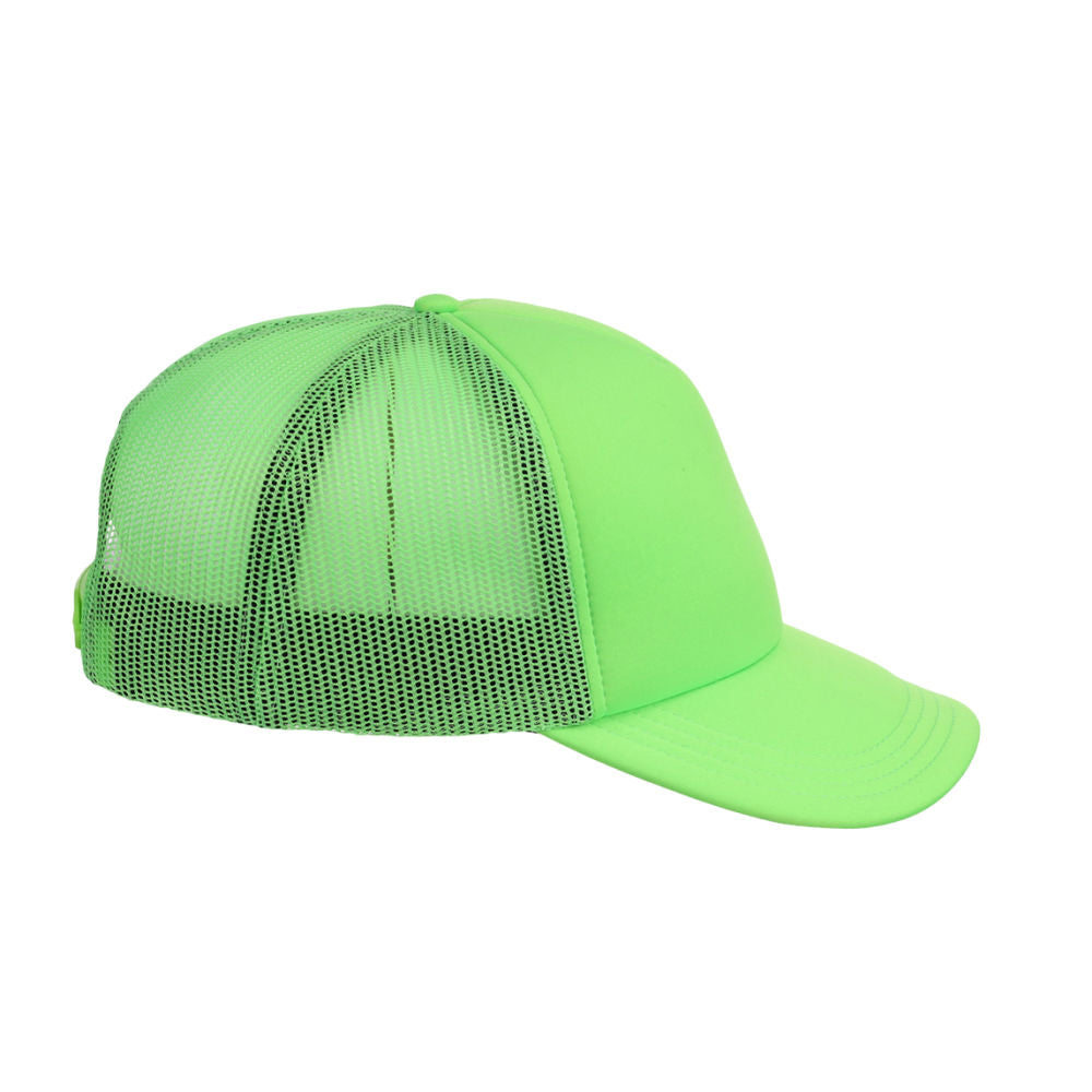Crowns By Lids Screen Foam Trucker Cap - Neon Green/Neon Green