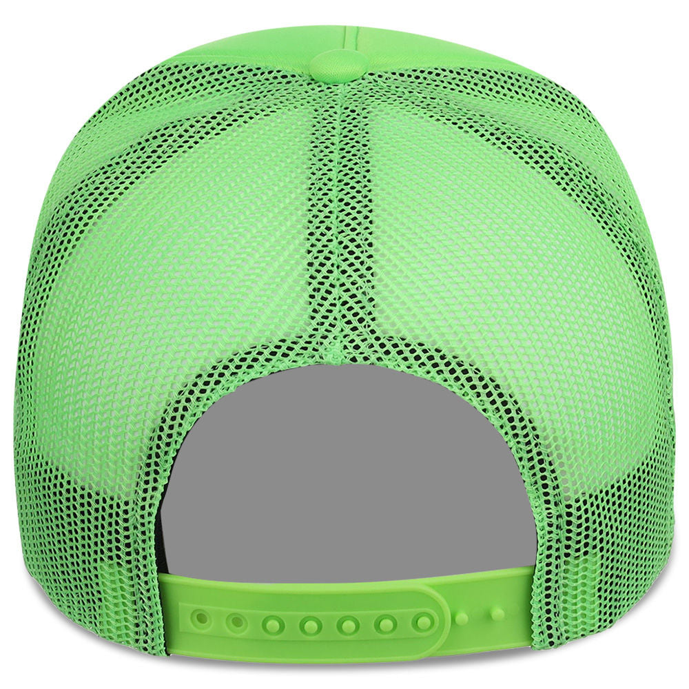 Crowns By Lids Screen Foam Trucker Cap - Neon Green/Neon Green