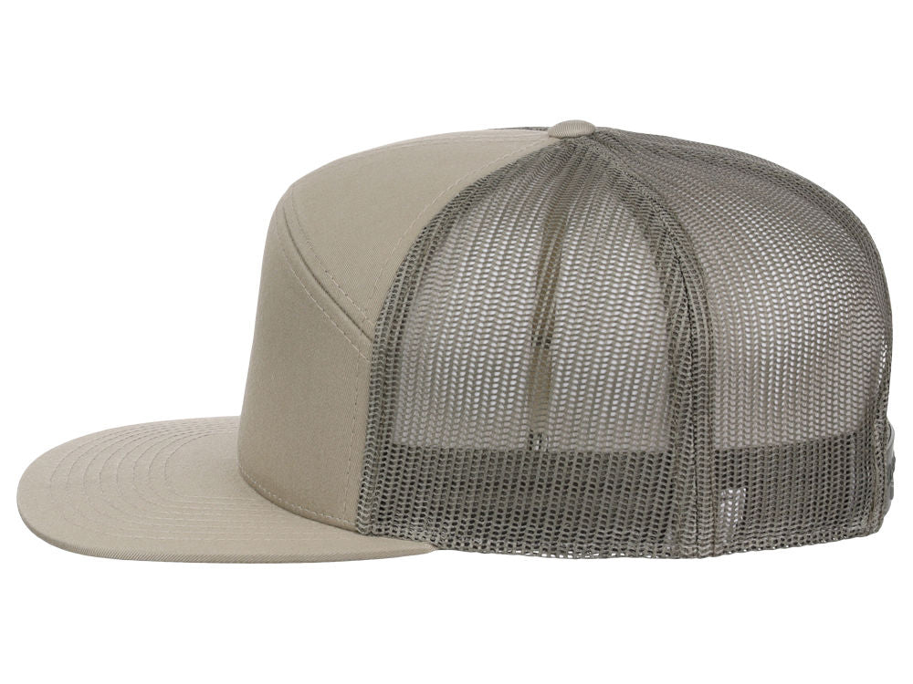 Richardson 168 7 Panel Trucker - Khaki/Light Green