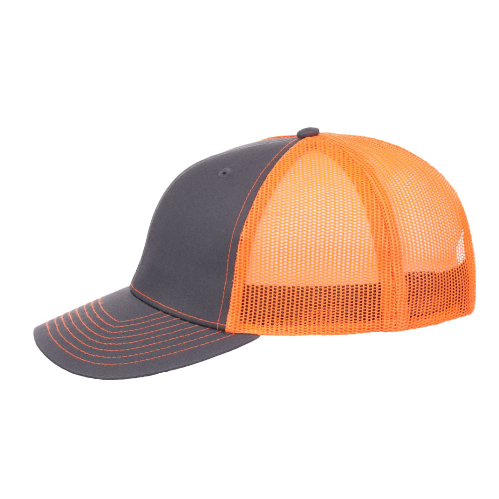 Crowns By Lids Slam Dunk Trucker Cap - Charcoal/Neon Orange