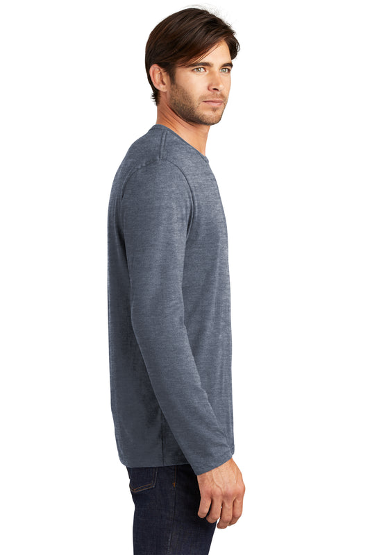 District Perfect Weight Long Sleeve Unisex Tee - Heathered Navy