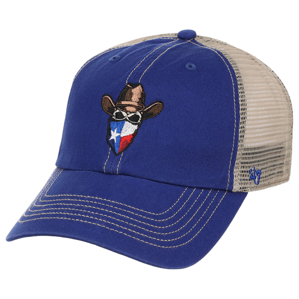 Texas Skull Trawler Cap - Royal Blue
