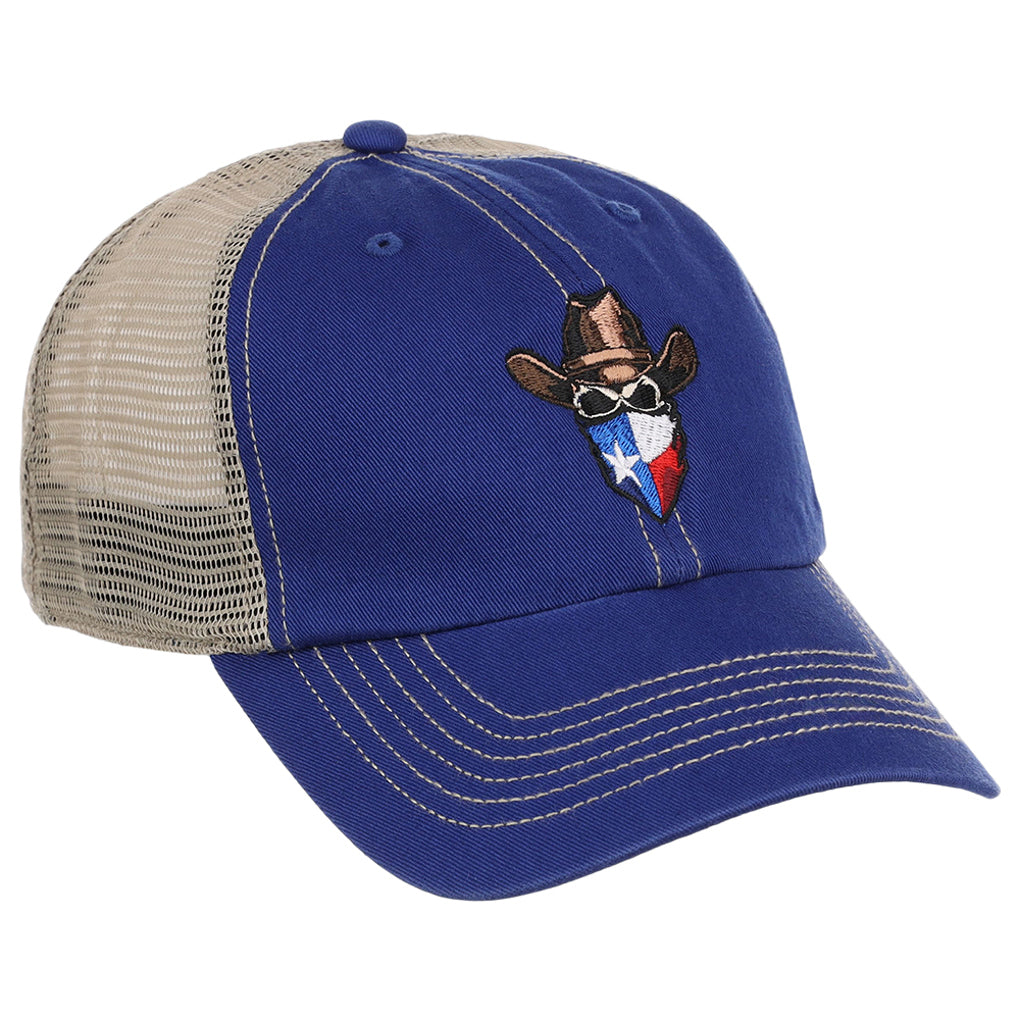 Texas Skull Trawler Cap - Royal Blue