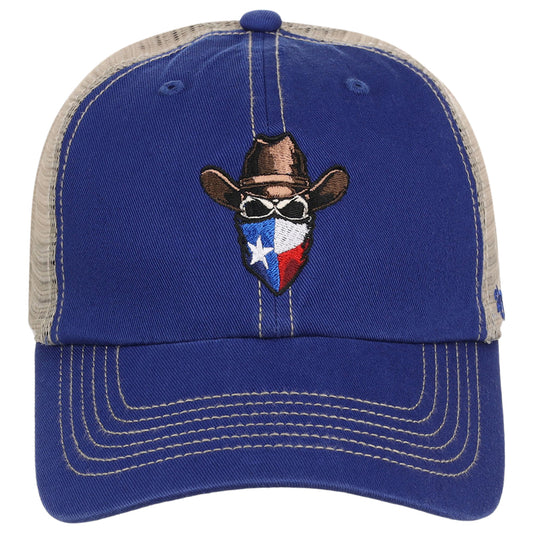 Texas Skull Trawler Cap - Royal Blue