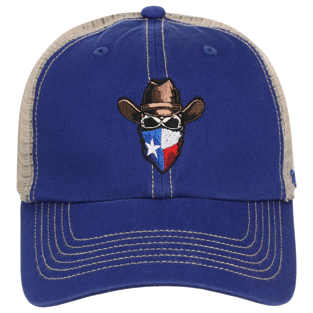 Texas Skull Trawler Cap - Royal Blue