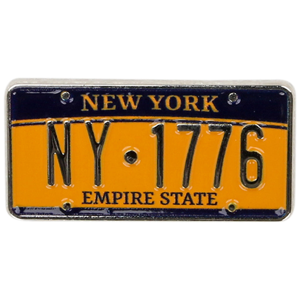 New York License Plate Pin