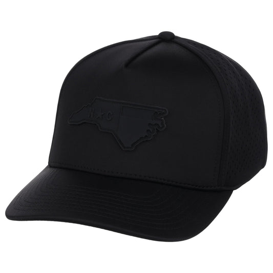 Local Crowns North Carolina All Black Tech Cap - Black