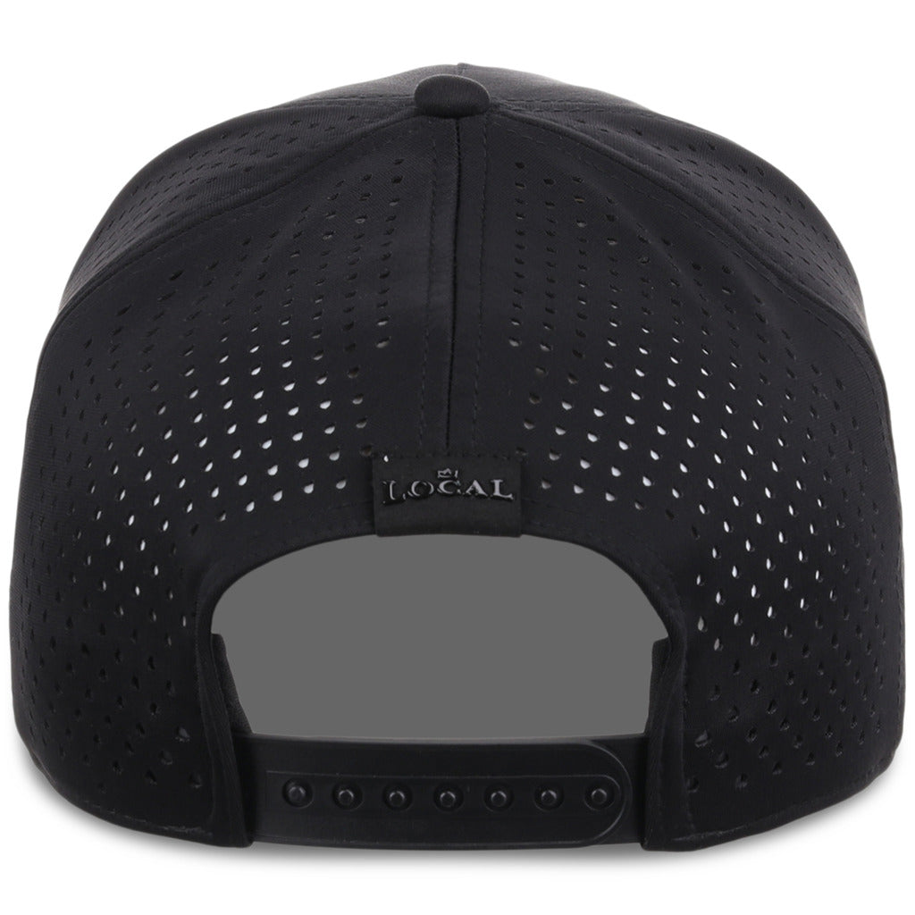 Local Crowns Hawaii All Black Tech Cap - Black