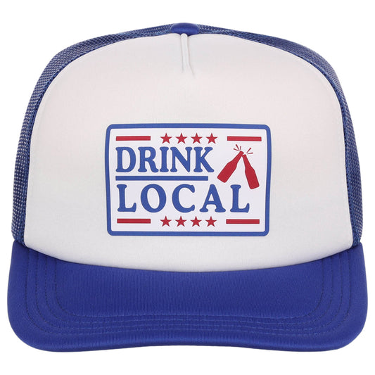 Crowns By Lids Americana Foam Trucker Cap - Drink Local