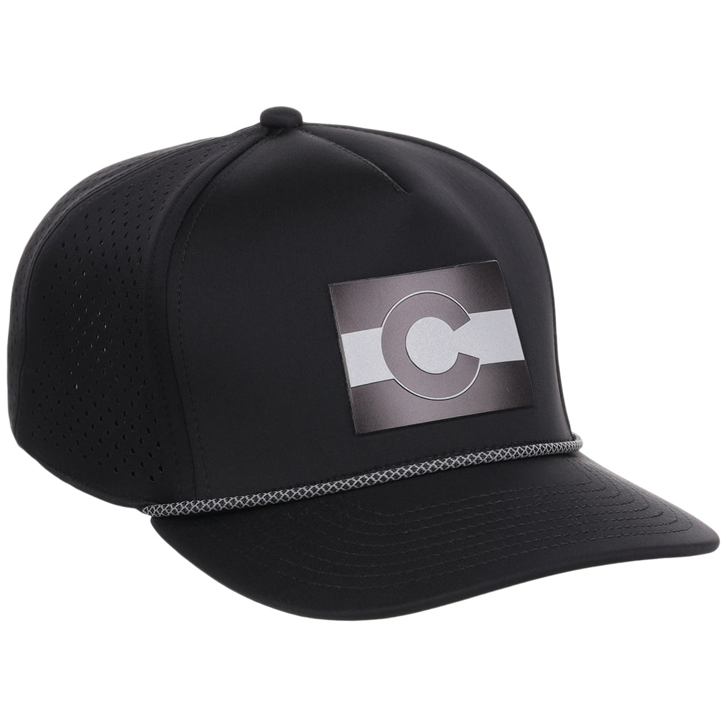 Local Crowns Colorado Reflective 5 Panel Tech w/Rope - Black