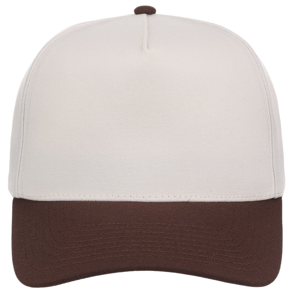 Crowns By Lids Hook Shot 2-Tone A-Frame Cap - Ivory/Brown