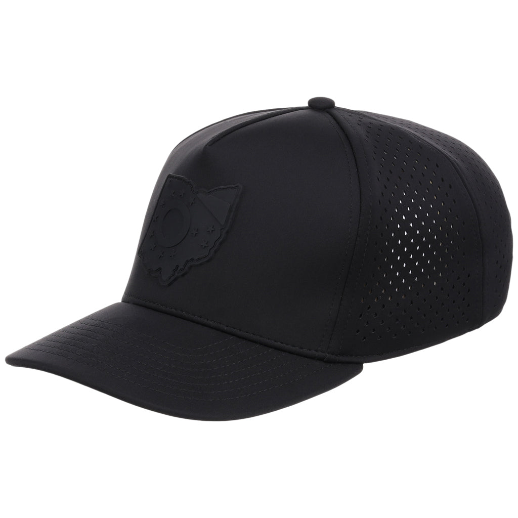 Local Crowns Ohio All Black Tech Cap - Black