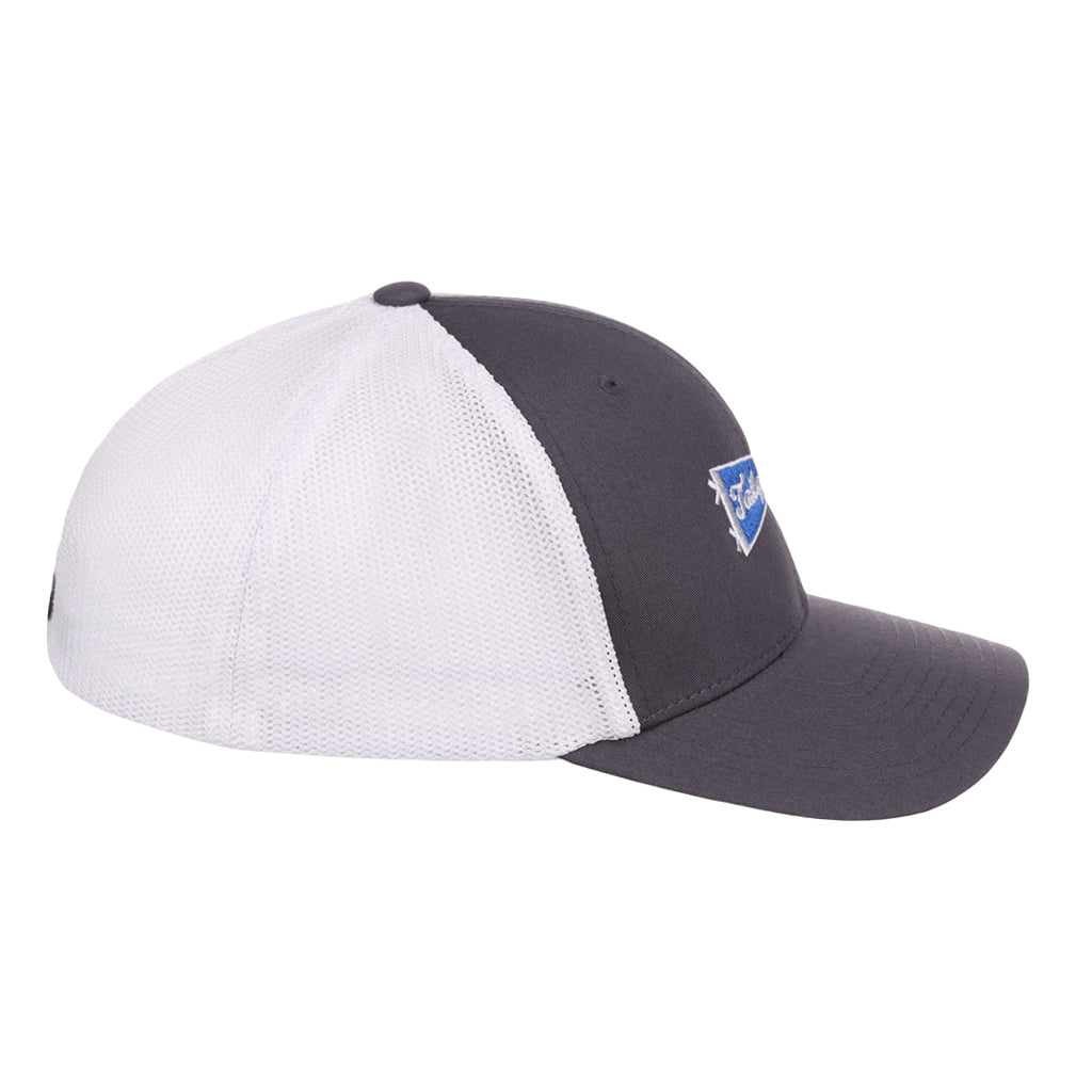 Tailgate Flag Cresting Trucker - Grey/White