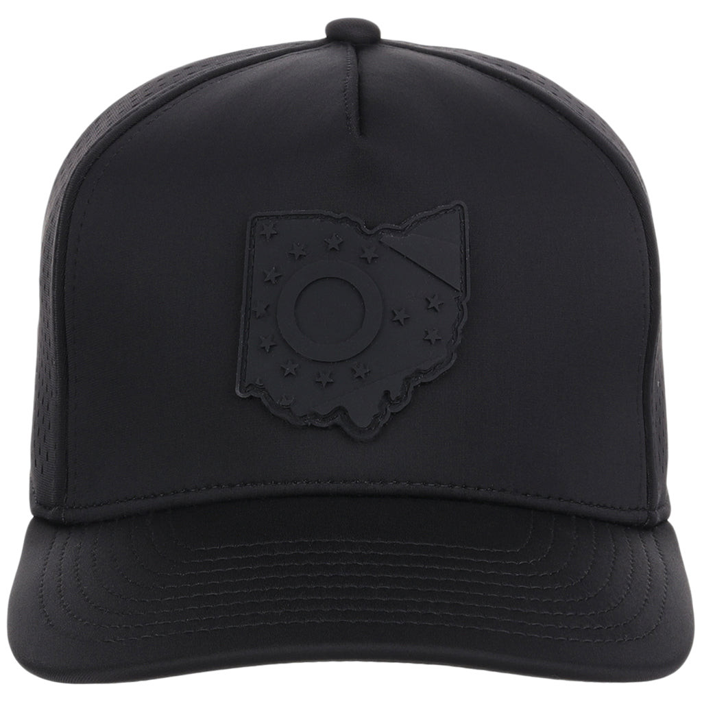 Local Crowns Ohio All Black Tech Cap - Black