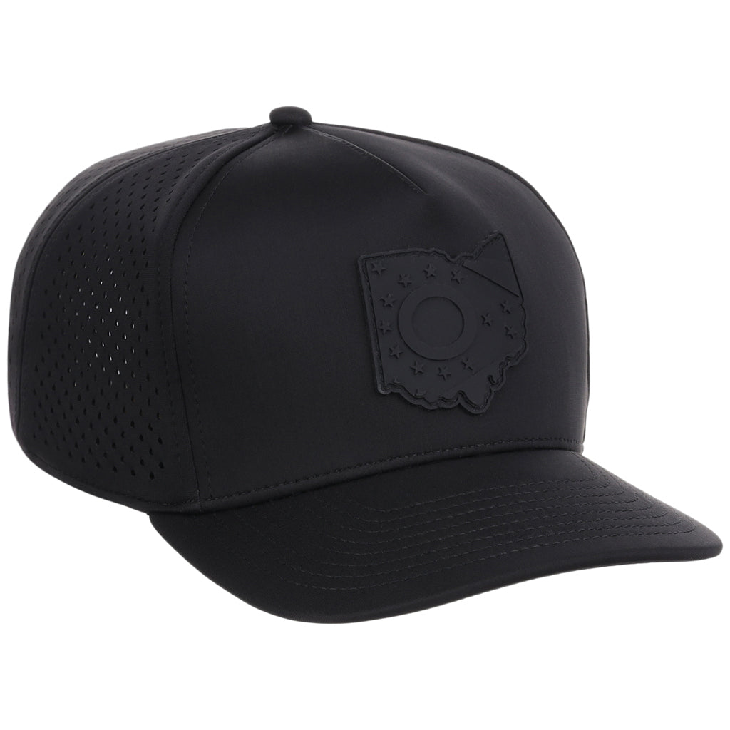 Local Crowns Ohio All Black Tech Cap - Black