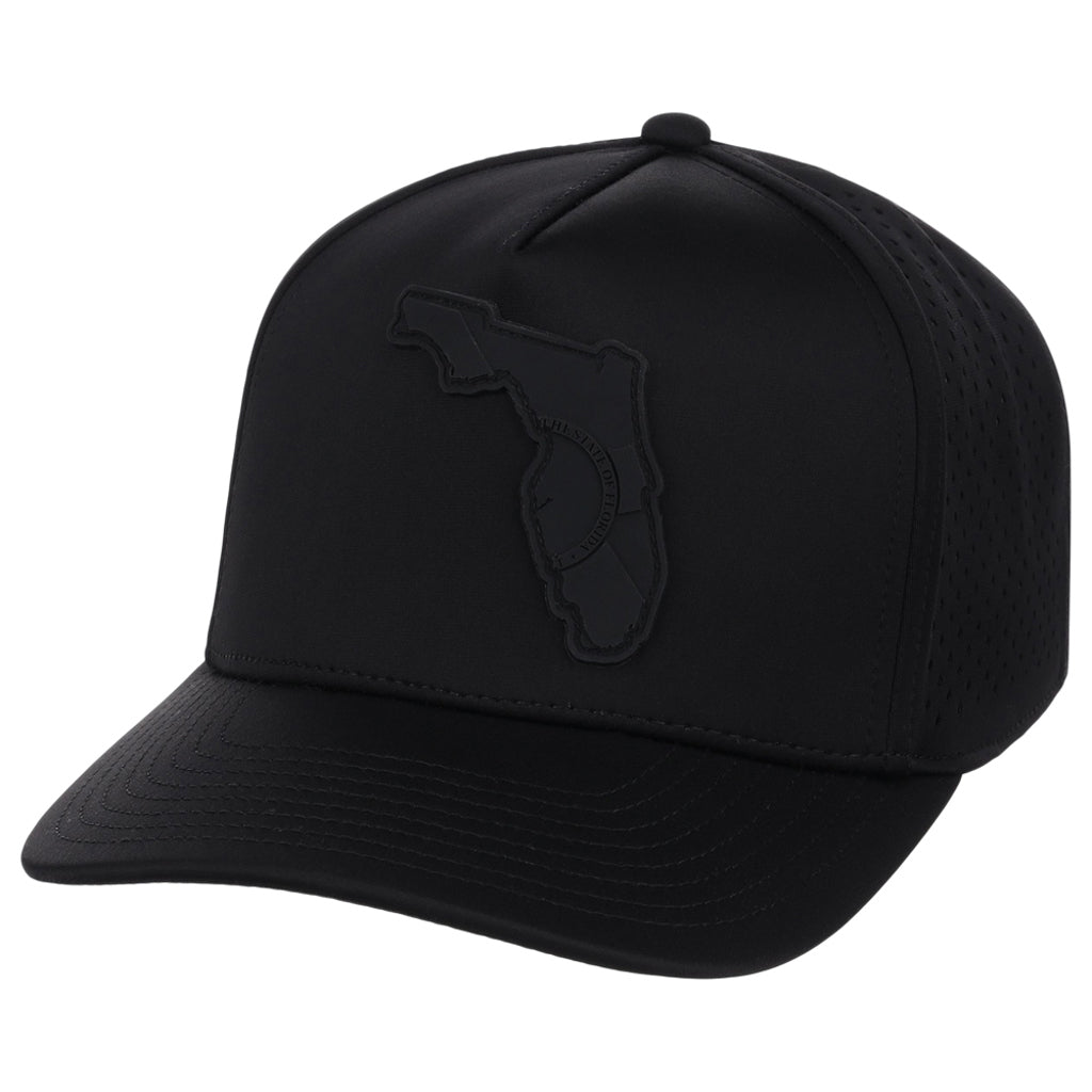Local Crowns Florida All Black Tech Cap - Black