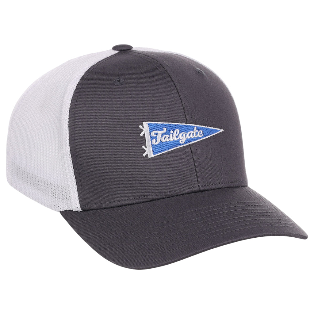 Tailgate Flag Cresting Trucker - Grey/White