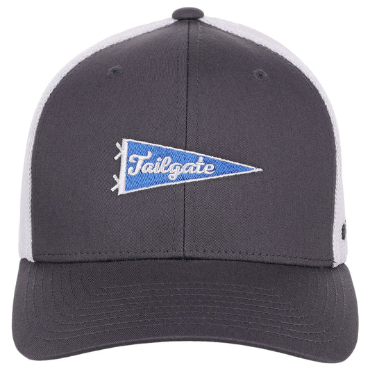 Tailgate Flag Cresting Trucker - Grey/White