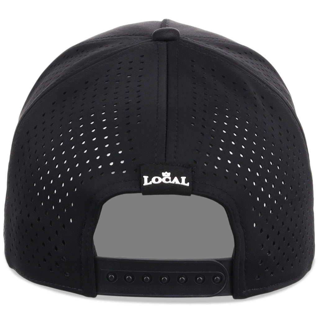 Local Crowns Arizona Reflective 5 Panel Tech w/Rope - Black