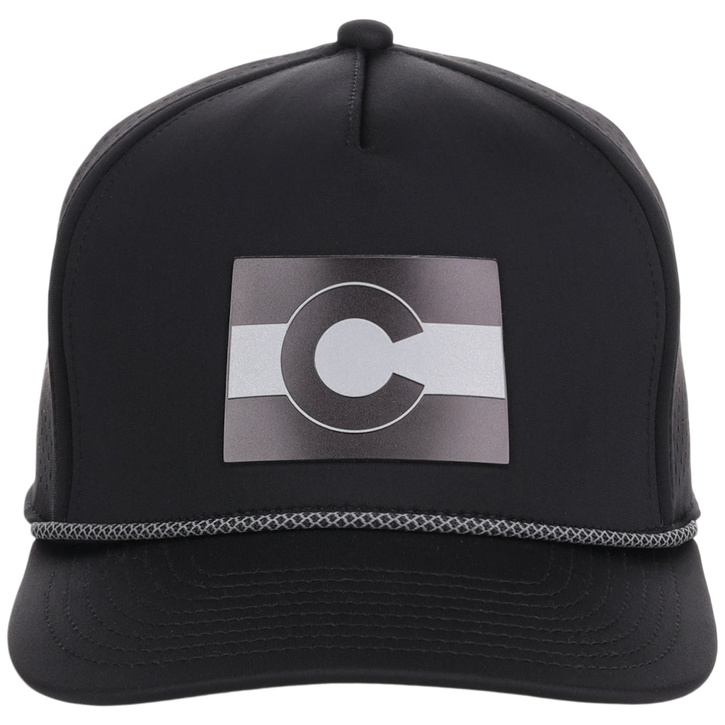 Local Crowns Colorado Reflective 5 Panel Tech w/Rope - Black