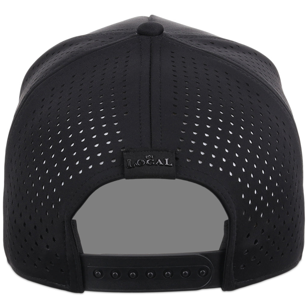 Local Crowns Ohio All Black Tech Cap - Black