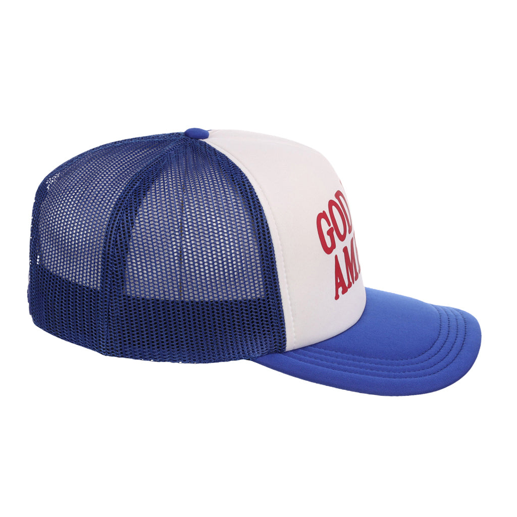 Crowns By Lids Americana Foam Trucker Cap - God Bless America