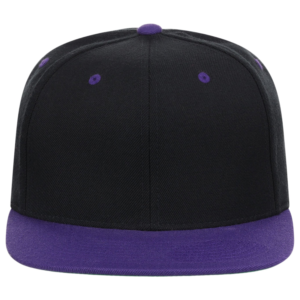 YP Classics Blank Snapback - Black/Purple