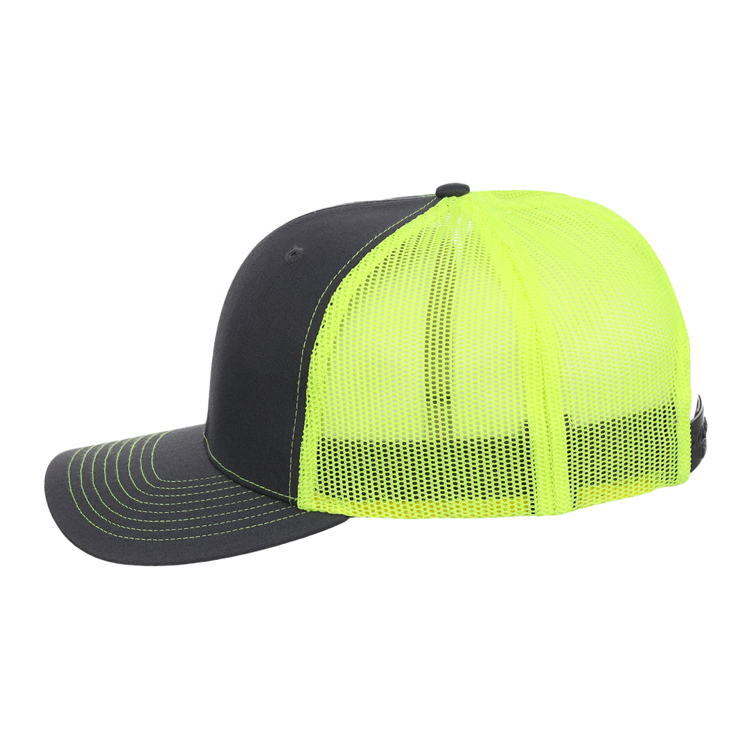 Richardson 112 Trucker - Charcoal/Neon Yellow