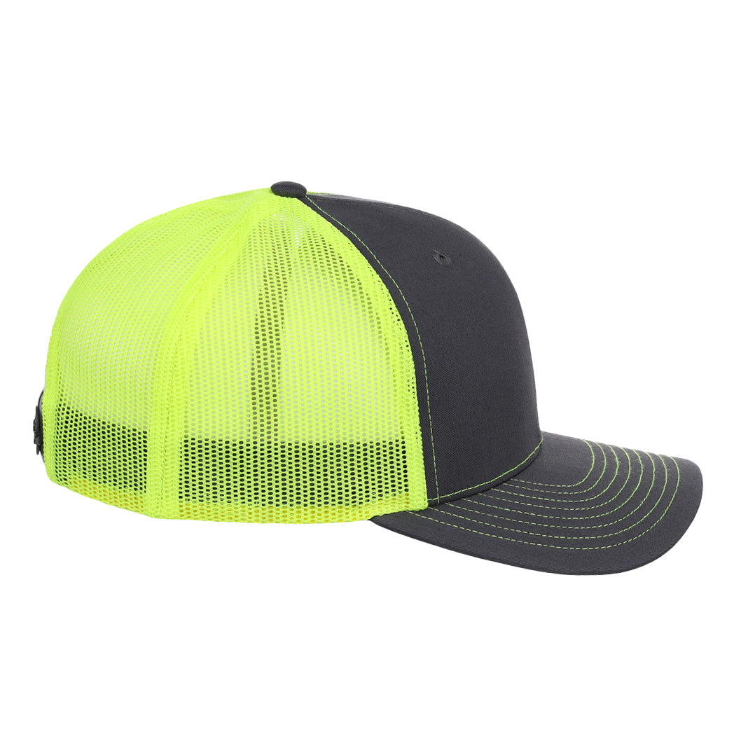 Richardson 112 Trucker - Charcoal/Neon Yellow