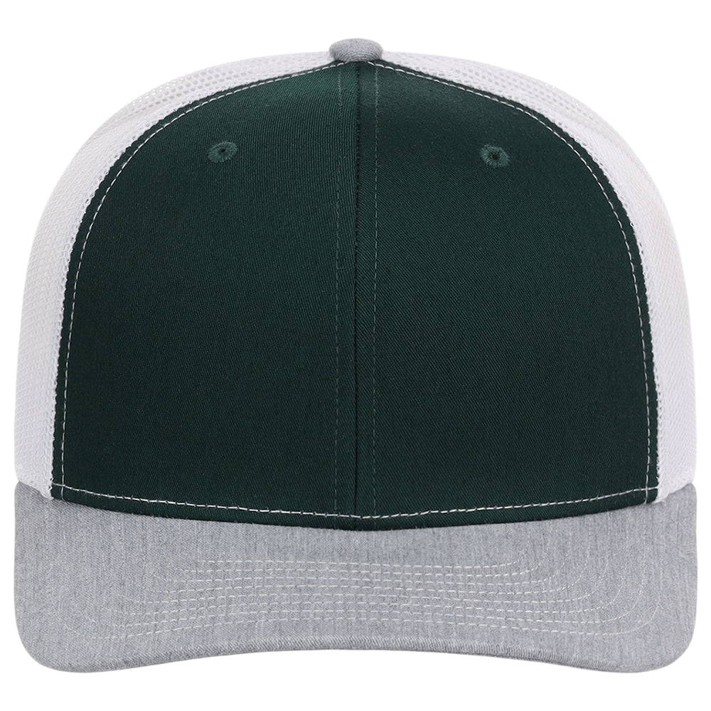 Richardson 112 Trucker - Dark Green/White/Grey