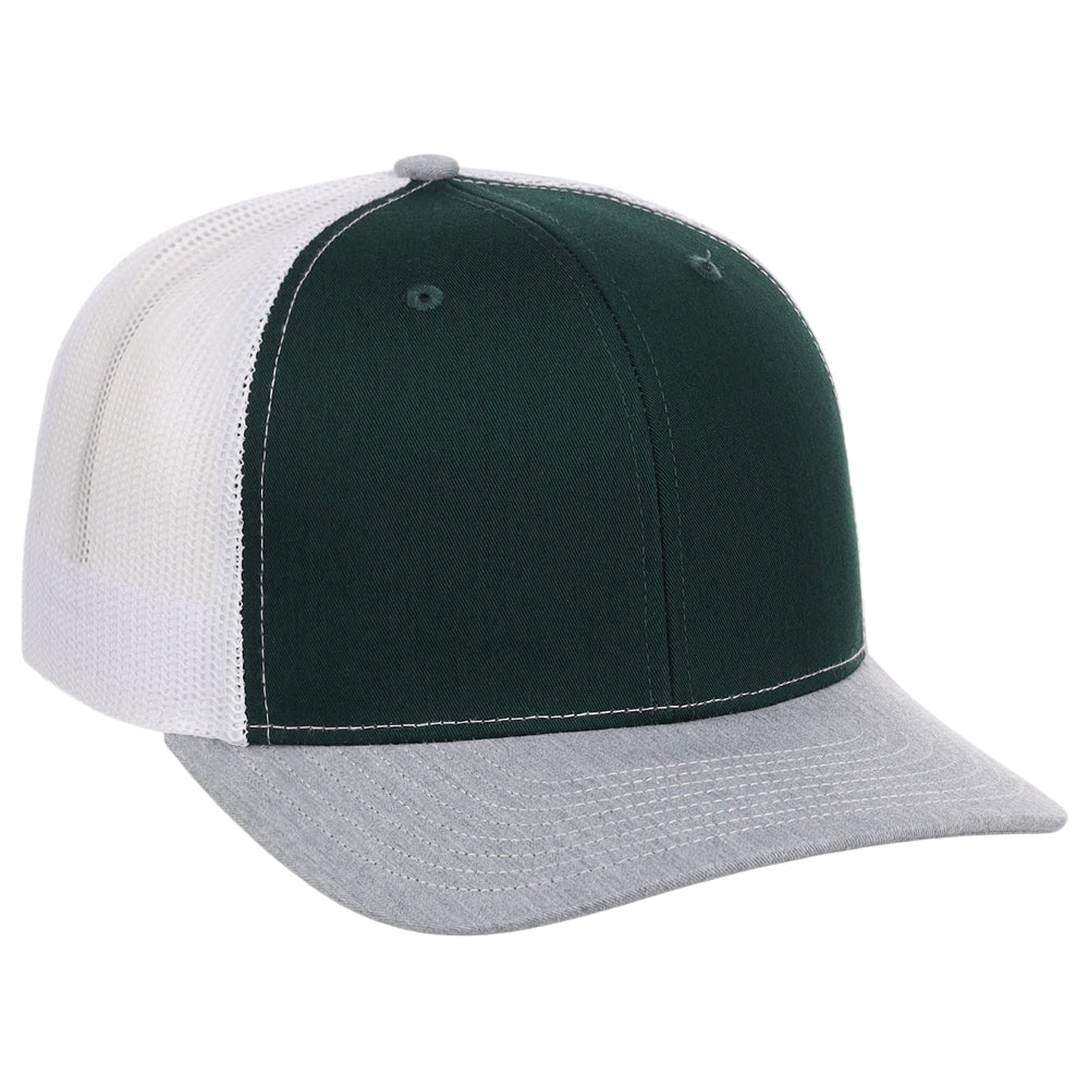 Richardson 112 Trucker - Dark Green/White/Grey