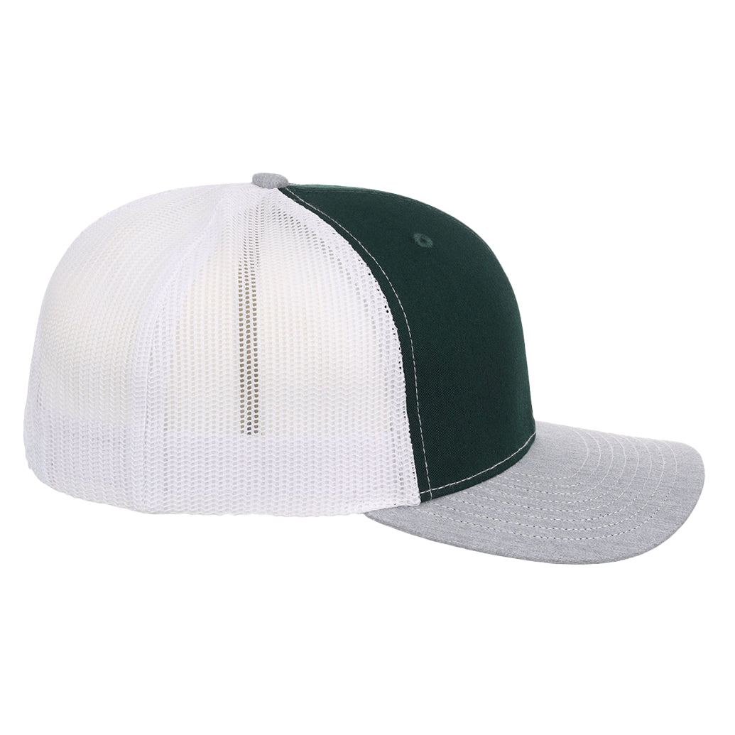Richardson 112 Trucker - Dark Green/White/Grey