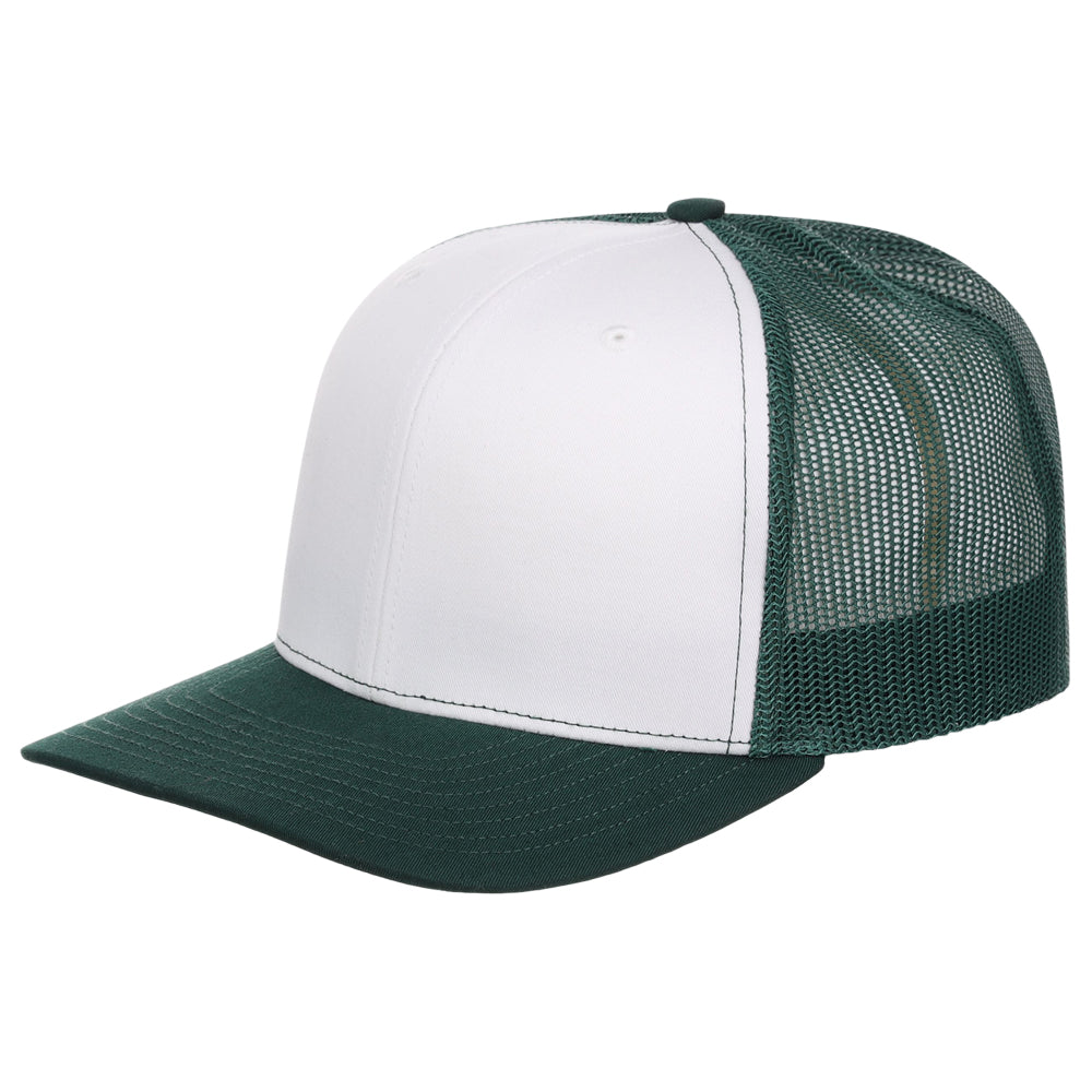 Richardson 112 Trucker - White/Dark Green