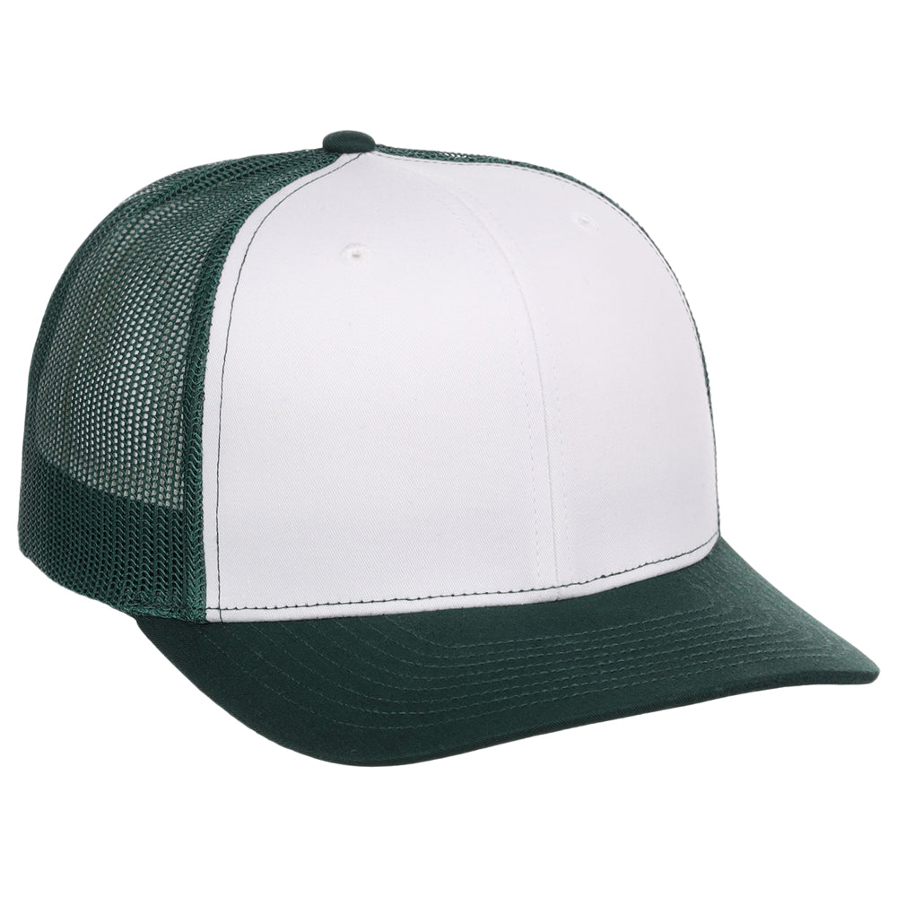Richardson 112 Trucker - White/Dark Green
