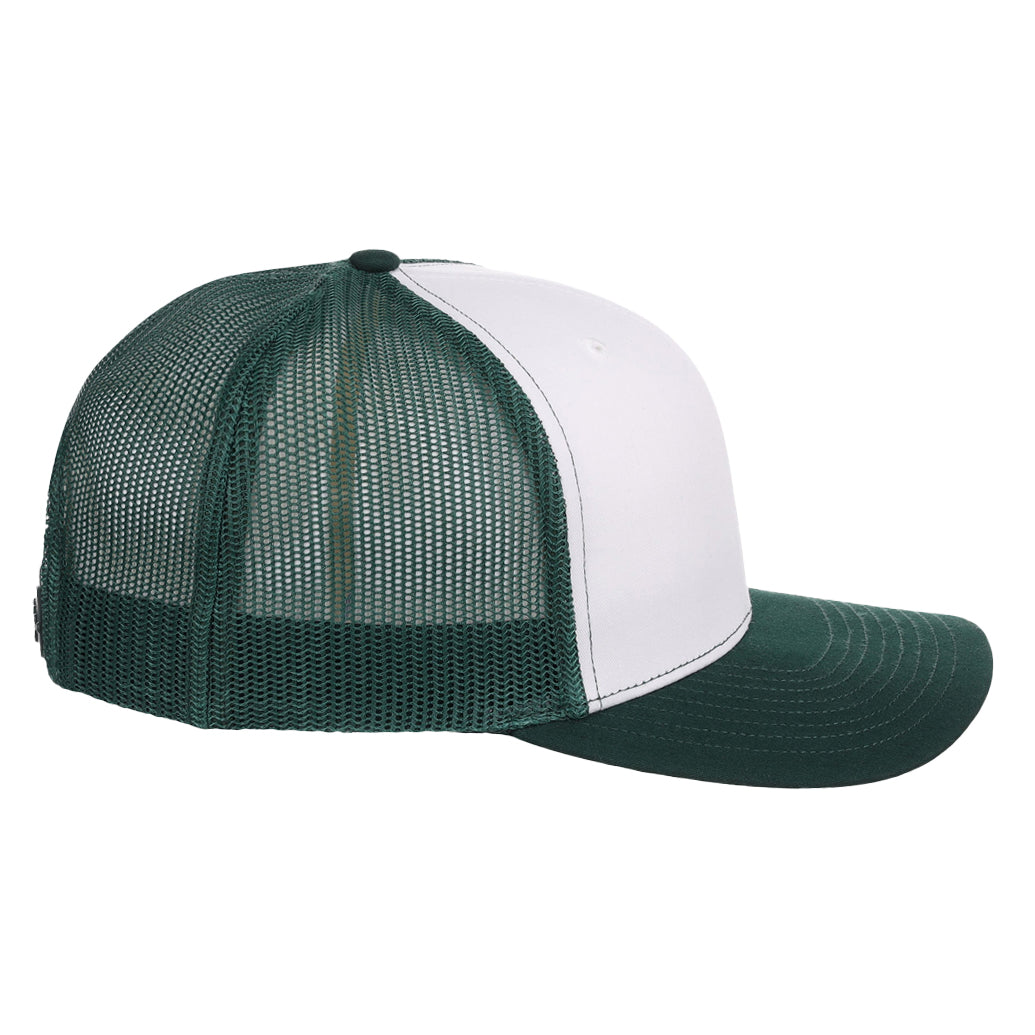 Richardson 112 Trucker - White/Dark Green