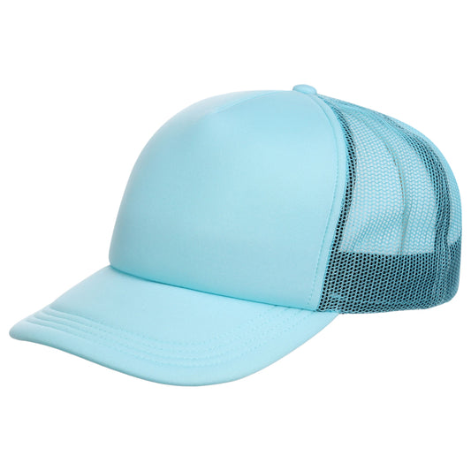 Crowns By Lids Screen Foam Trucker Cap - Turquoise/Turquoise