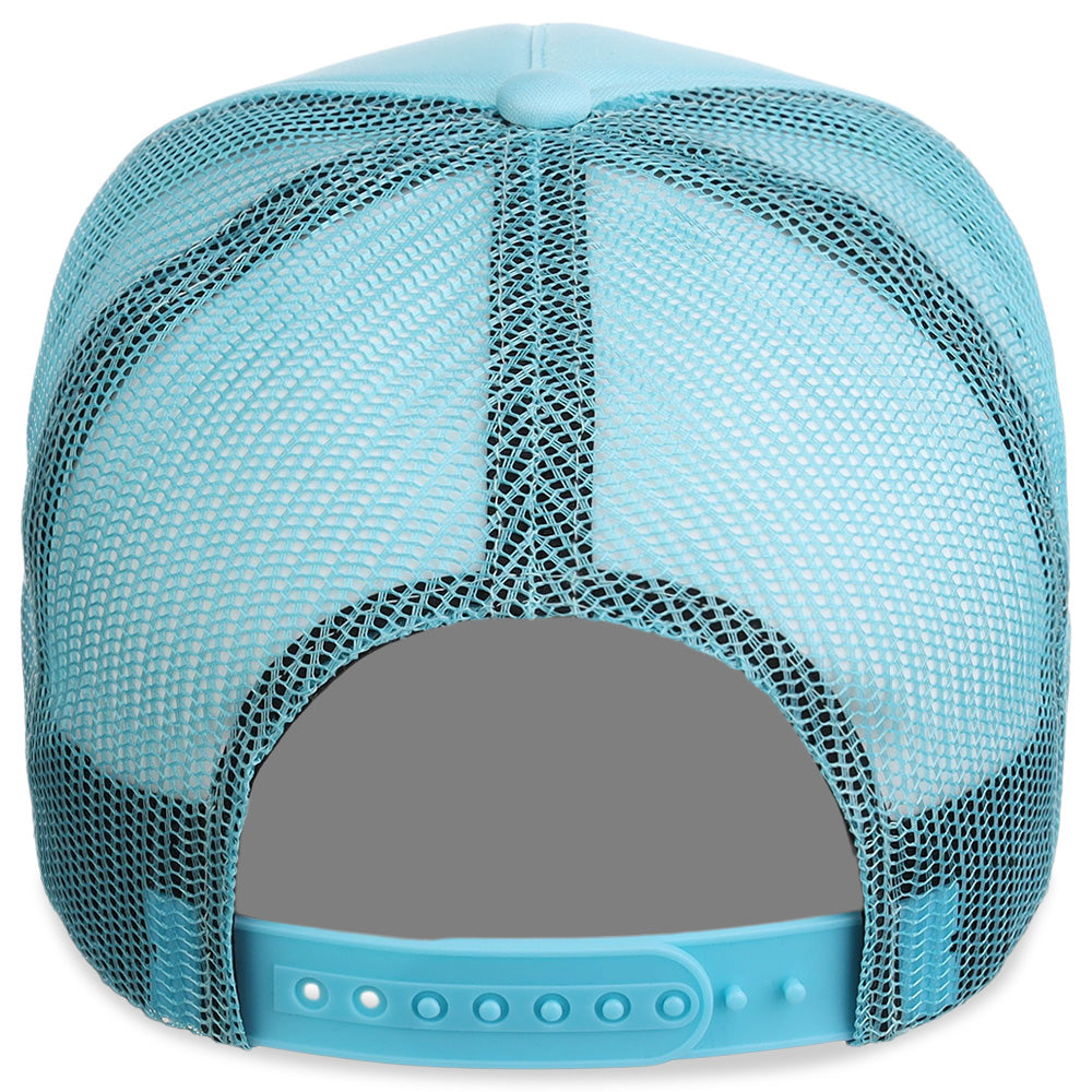 Crowns By Lids Screen Foam Trucker Cap - Turquoise/Turquoise