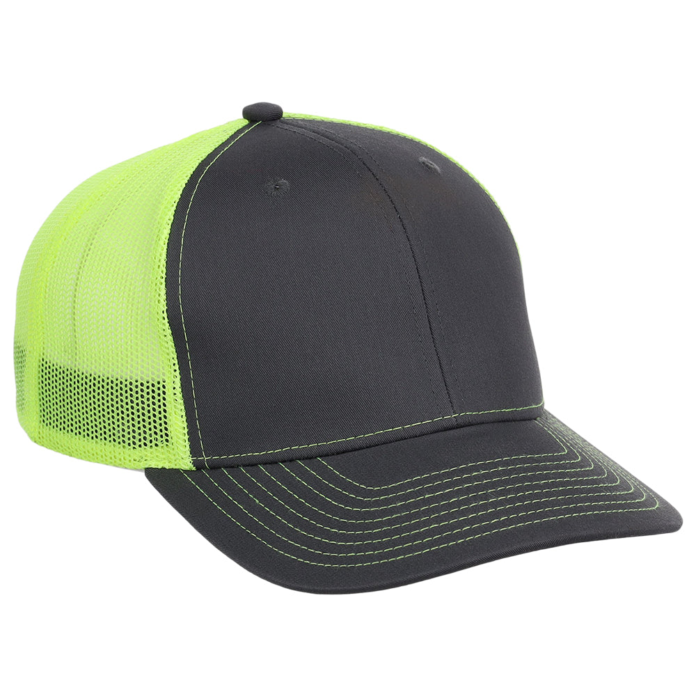 Crowns By Lids Slam Dunk Trucker Cap - Charcoal/Neon Yellow