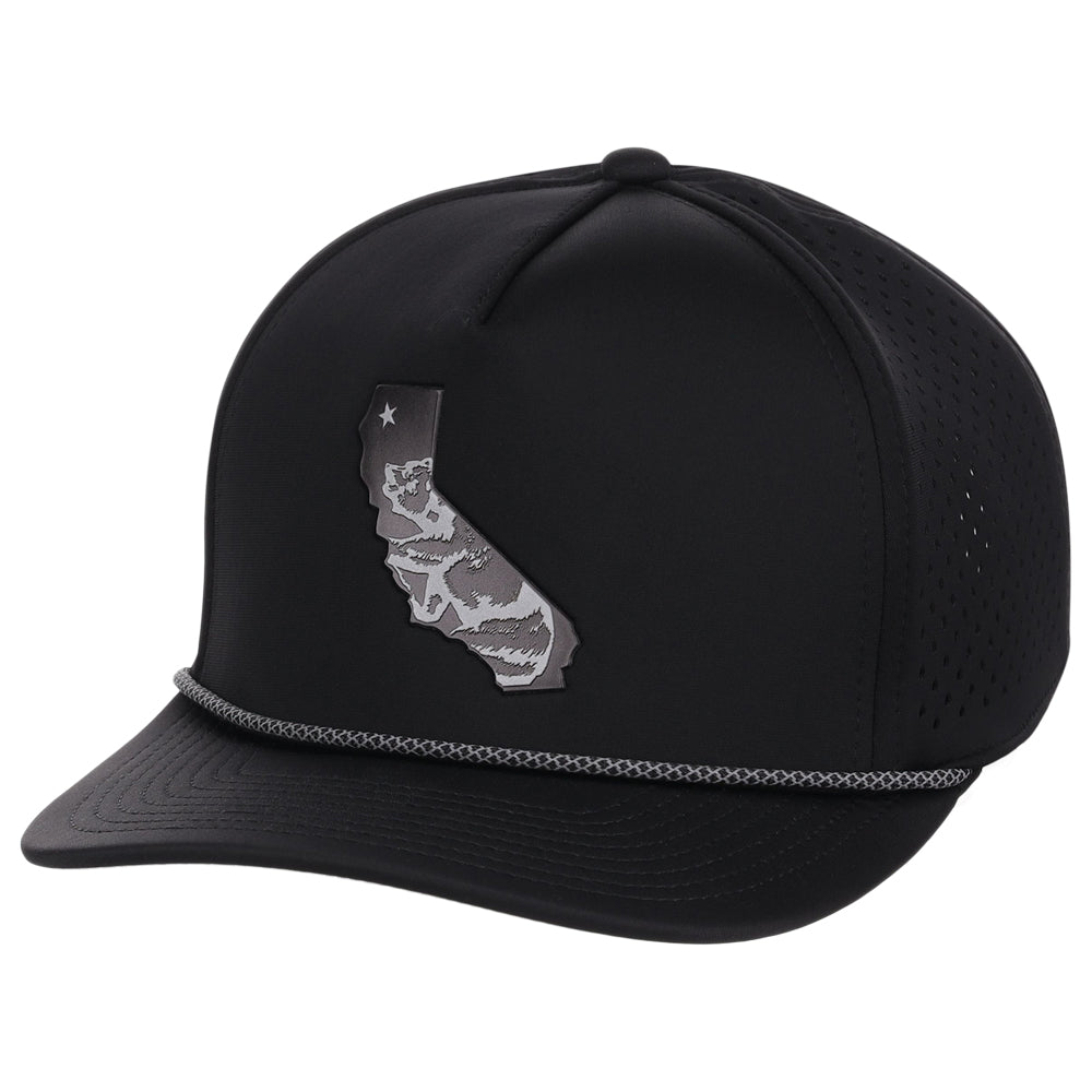 Local Crowns California Reflective 5 Panel Tech w/Rope - Black