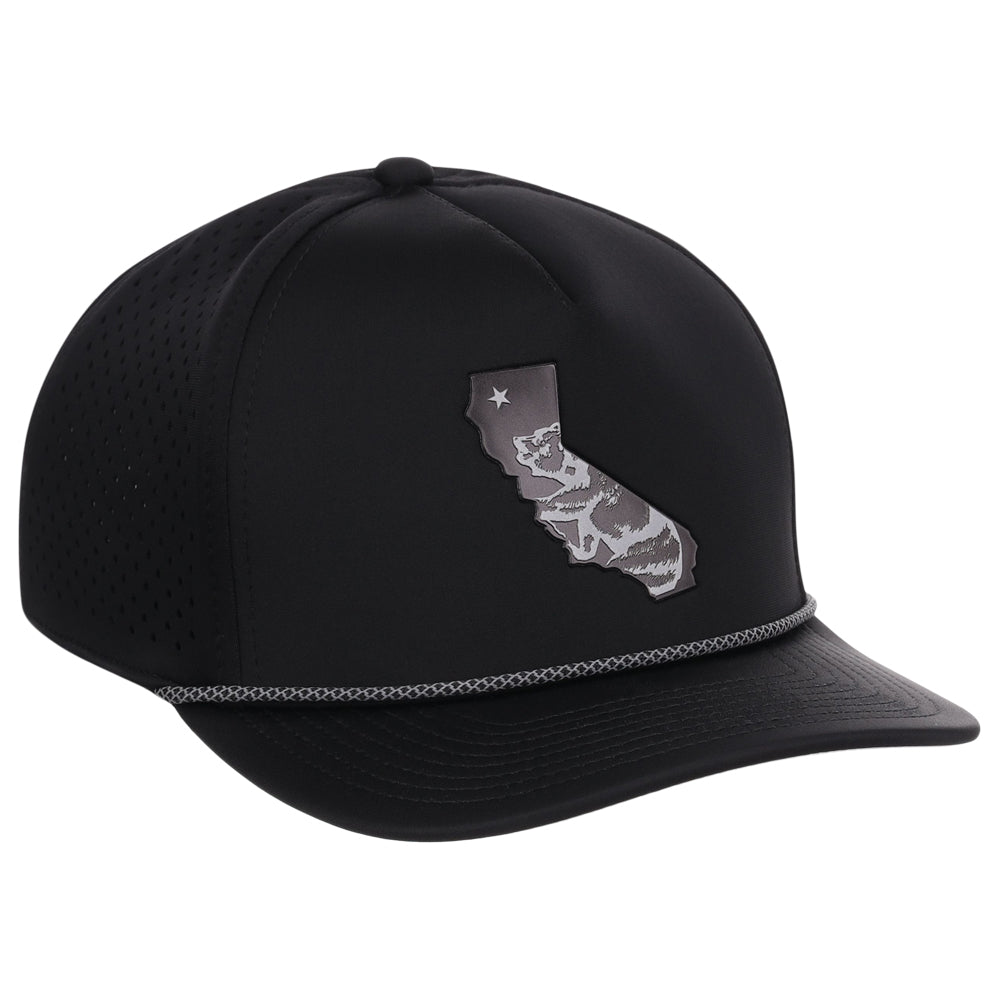 Local Crowns California Reflective 5 Panel Tech w/Rope - Black