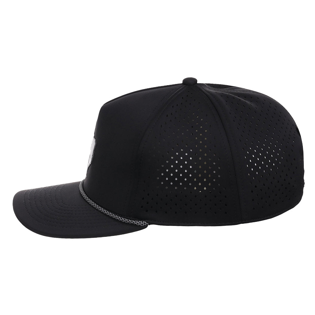 Local Crowns Texas Reflective 5 Panel Tech w/Rope - Black