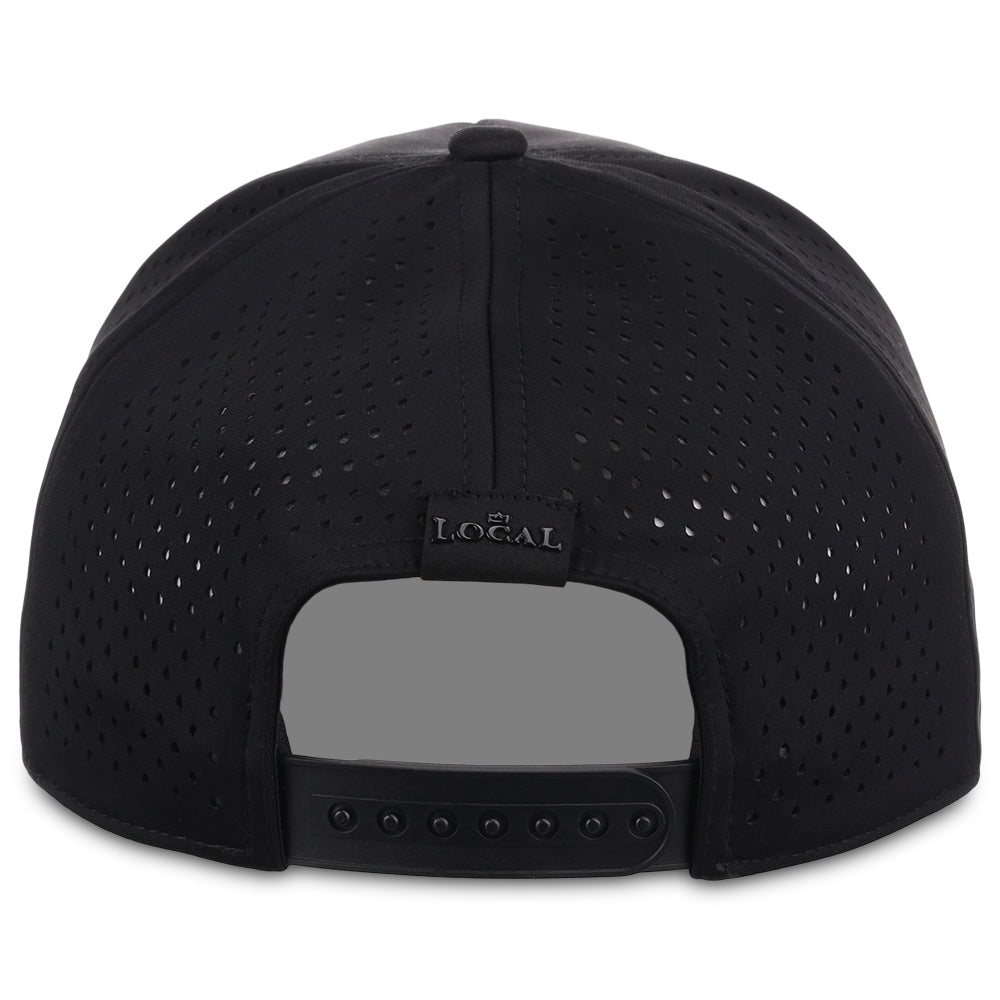 Local Crowns California All Black Tech Cap - Black