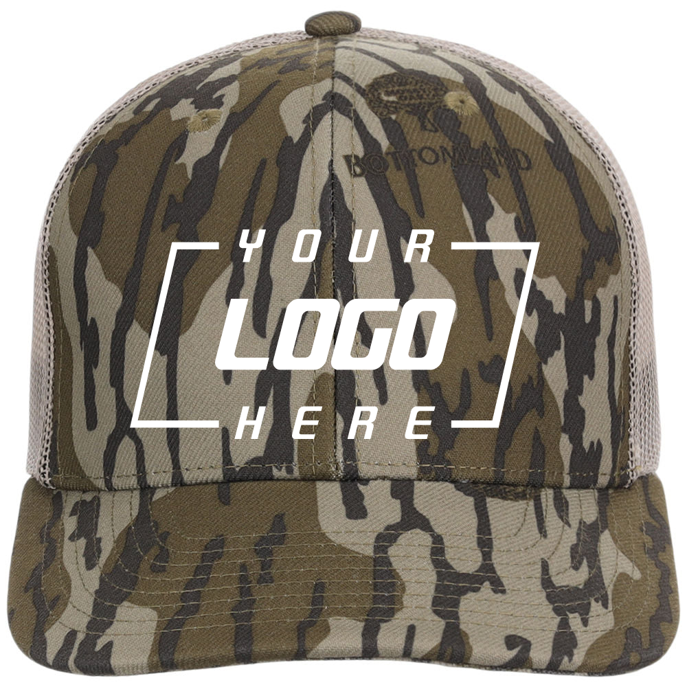 Mossy Oak X Crowns By Lids Blank Trucker Cap Bottomland Camo CustomLids