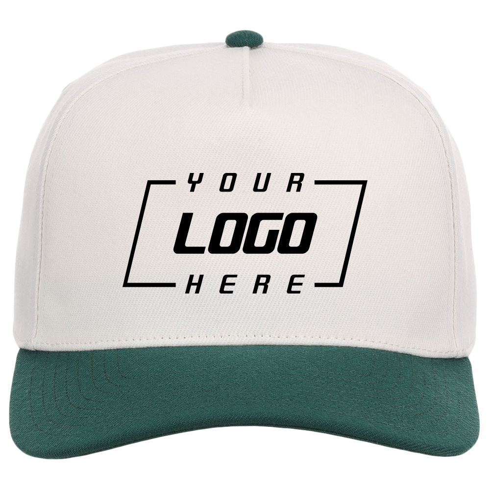 Crowns By Lids Hook Shot 2-Tone A-Frame Cap - Ivory/Dark Green