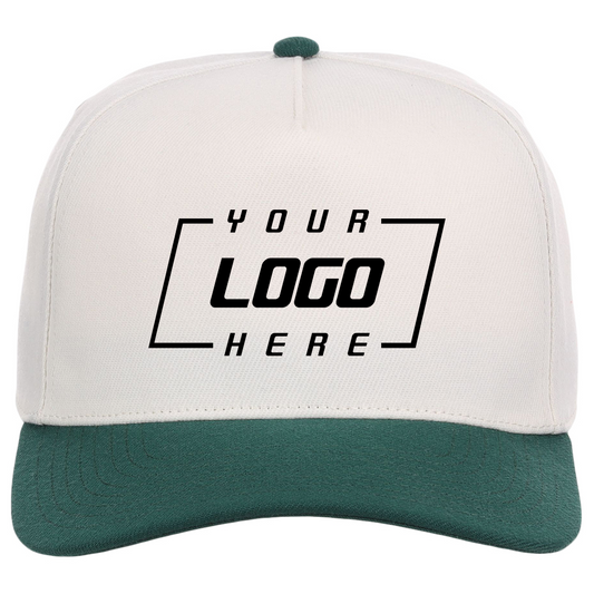 Crowns By Lids Hook Shot 2-Tone A-Frame Cap - Ivory/Dark Green