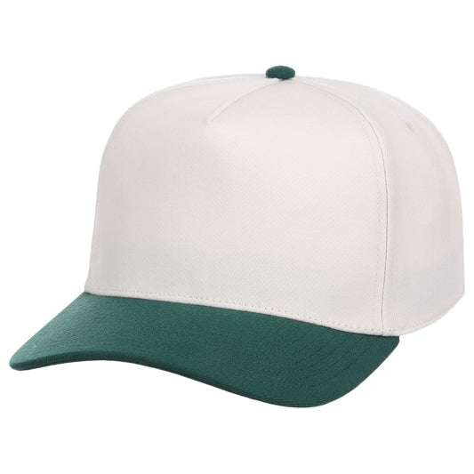 Crowns By Lids Hook Shot 2-Tone A-Frame Cap - Ivory/Dark Green