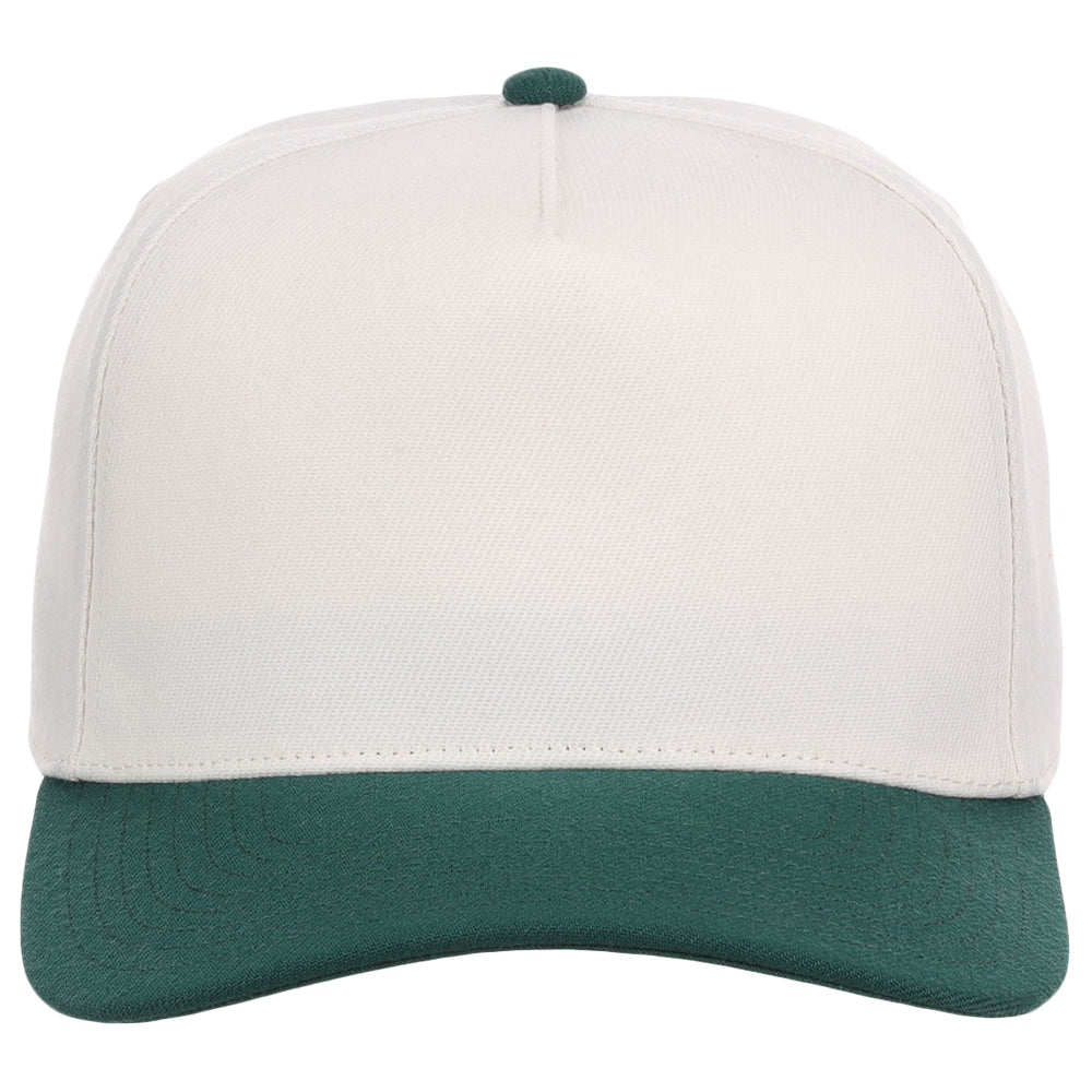 Crowns By Lids Hook Shot 2-Tone A-Frame Cap - Ivory/Dark Green
