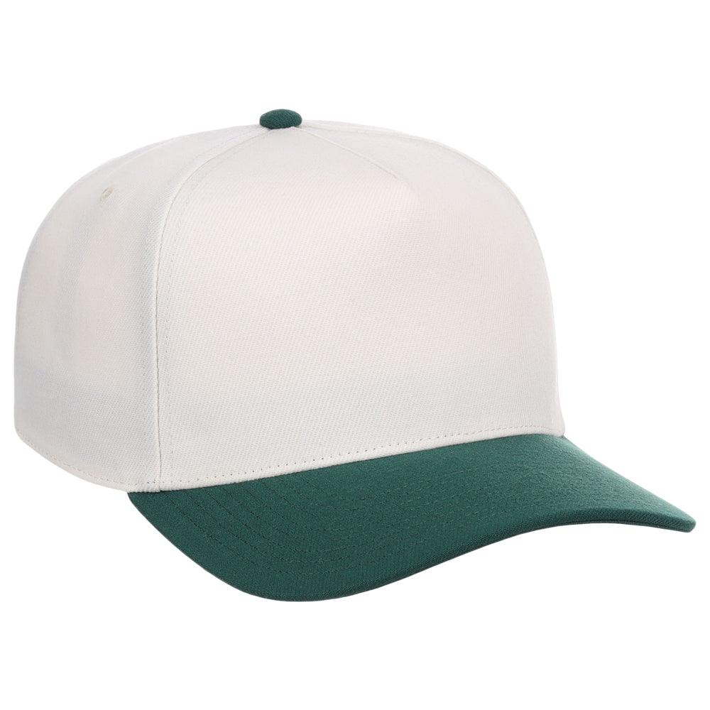 Crowns By Lids Hook Shot 2-Tone A-Frame Cap - Ivory/Dark Green
